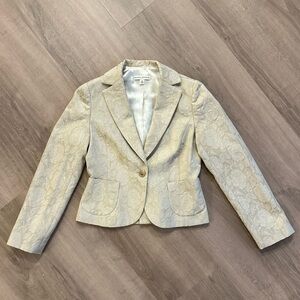 VTG Banana Republic Metallic Floral Jacquard Blazer